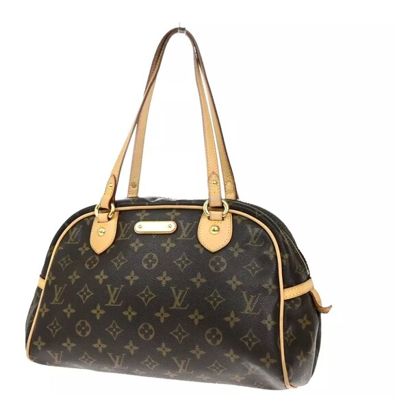 LOUIS VUITTON Montorgueil PM Shoulder Bag Monogram Leather Brown M95565 94EA382 - Picture 1 of 16